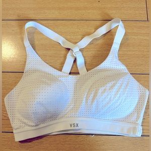 Victoria Secret VSX White Mesh Sports Bra - Size 32C